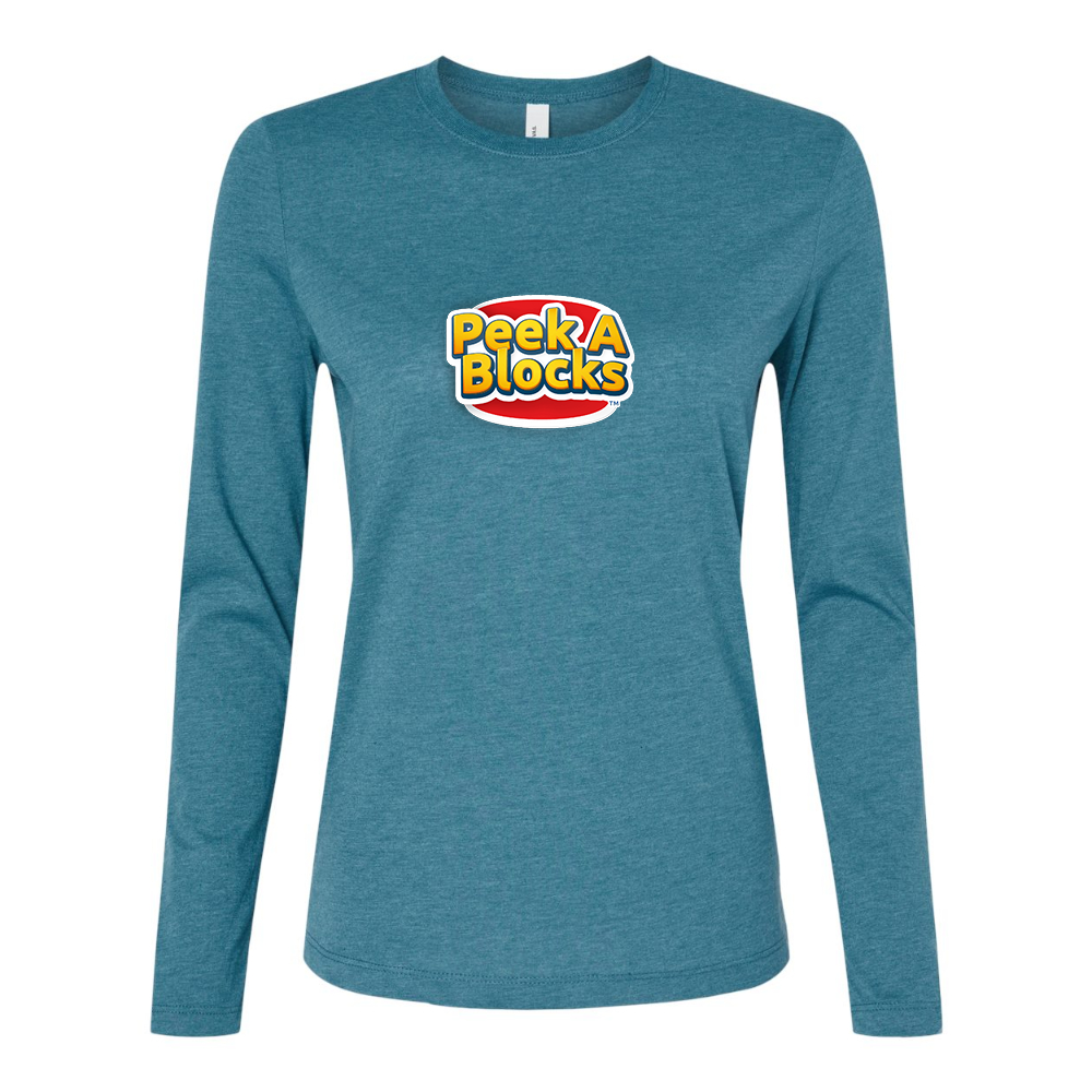 BELLA CANVAS  Peek A Blocks Jersey Long Sleeve Tee
