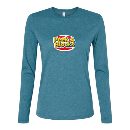 BELLA CANVAS  Peek A Blocks Jersey Long Sleeve Tee