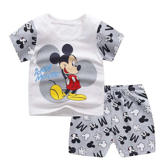 Mickey Mouse Baby T-Shirt and Shorts Set with Adorable Character Prints and Comfortable Fit