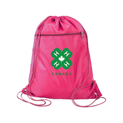 4H Canada Logo Q-Tees - Polyester Cinchpack