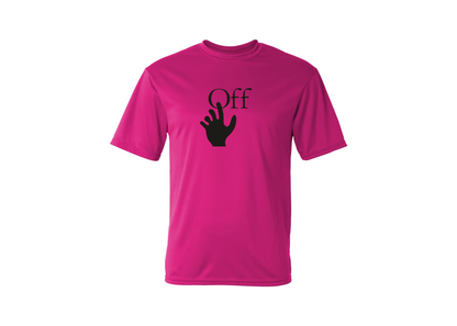Men's Off-White Hand Polyester T-Shirt