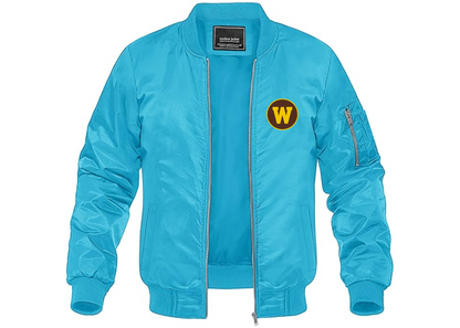 Men's Western Michigan Broncos Lightweight Bomber Jacket Windbreaker Softshell Varsity Jacket Coat