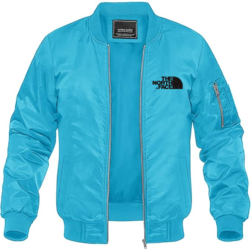 Men's The North Face Black Logo white Lightweight Bomber Jacket Windbreaker Softshell Varsity Jacket Coat