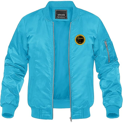 Men's Apal Logo Lightweight Bomber Jacket Windbreaker Softshell Varsity Jacket Coat