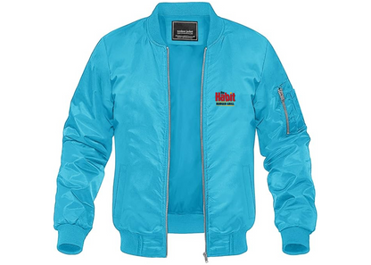 Men's The Habit Burger Grill Lightweight Bomber Jacket Windbreaker Softshell Varsity Jacket Coat