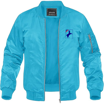 Men's Auverland Logo Lightweight Bomber Jacket Windbreaker Softshell Varsity Jacket Coat