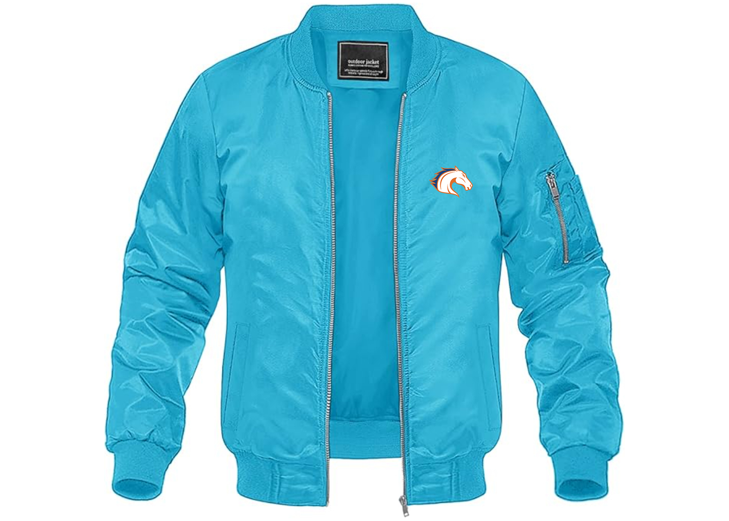 Men's Texas Arlington Mavericks Lightweight Bomber Jacket Windbreaker Softshell Varsity Jacket Coat