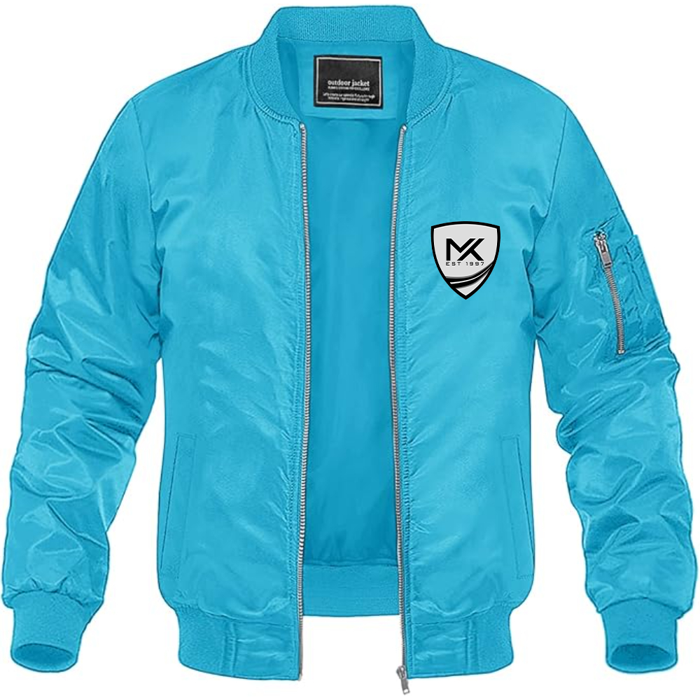 Men's MK Sportscars Logo Lightweight Bomber Jacket Windbreaker Softshell Varsity Jacket Coat (Copy)