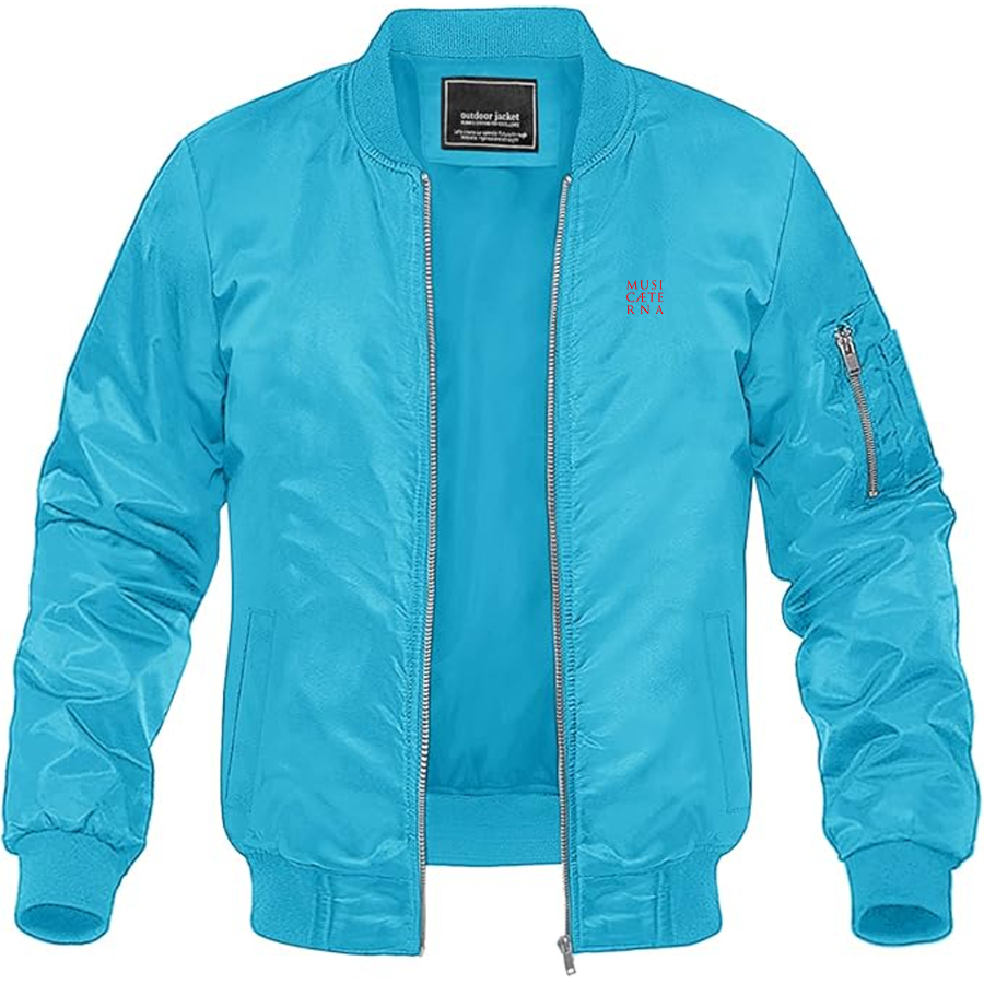 Men's Music Aeterna  Logo Lightweight Bomber Jacket Windbreaker Softshell Varsity Jacket Coat