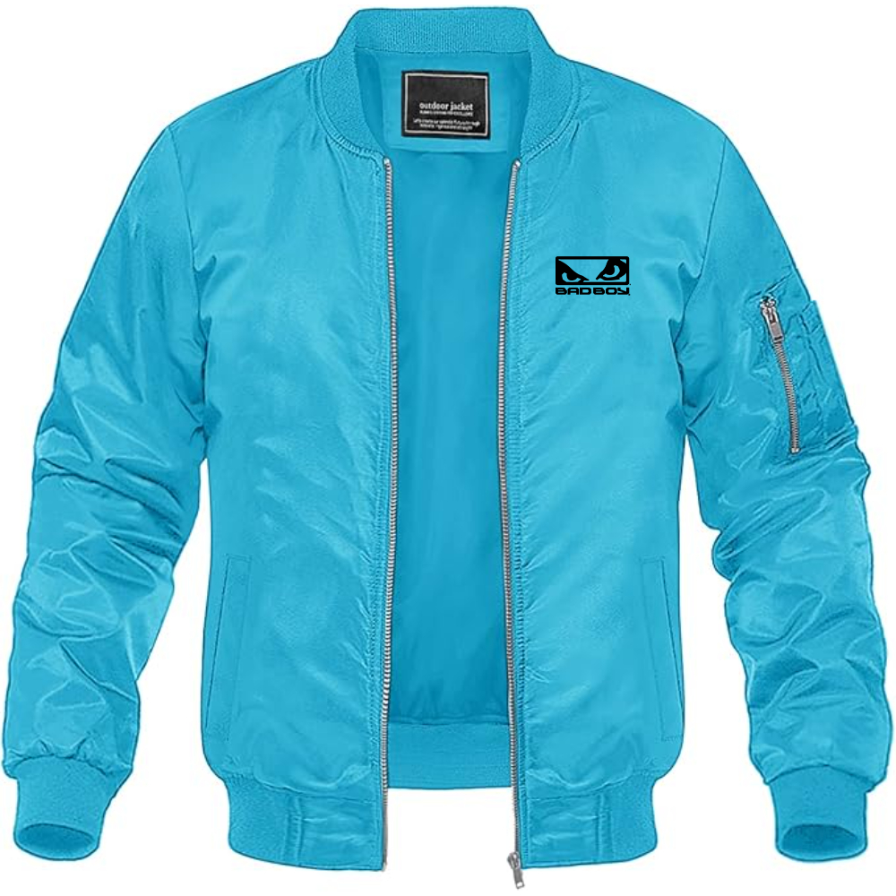 Men's Badboy Logo Lightweight Bomber Jacket Windbreaker Softshell Varsity Jacket Coat