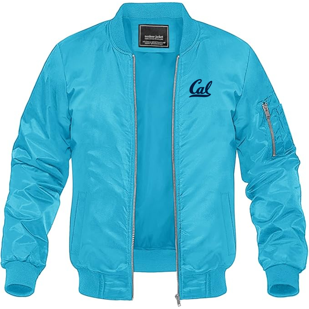 Men's California Golden Bears  Lightweight Bomber Jacket Windbreaker Softshell Varsity Jacket Coat