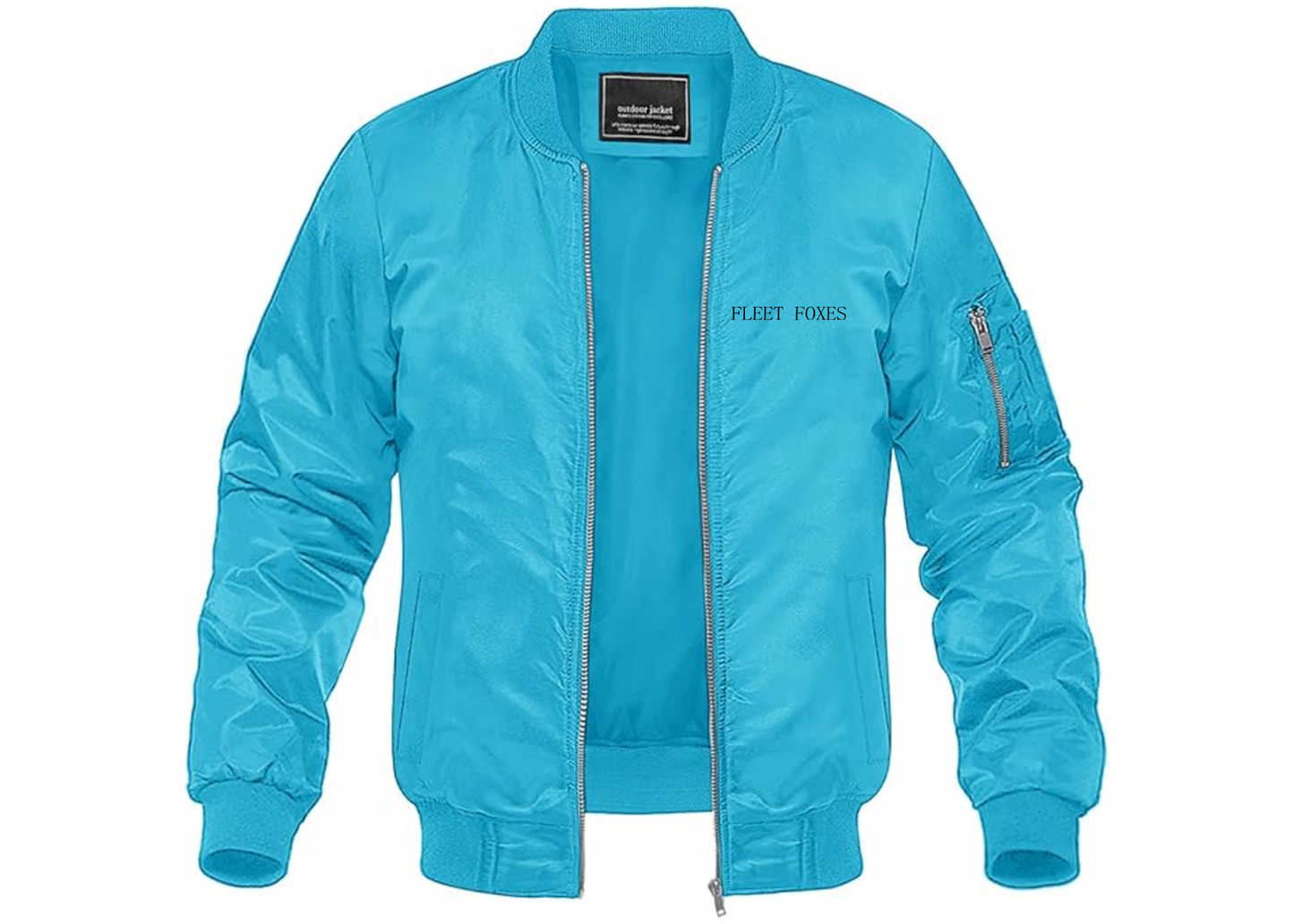 Men's Fleet Foxes Logo Lightweight Bomber Jacket Windbreaker Softshell Varsity Jacket Coat