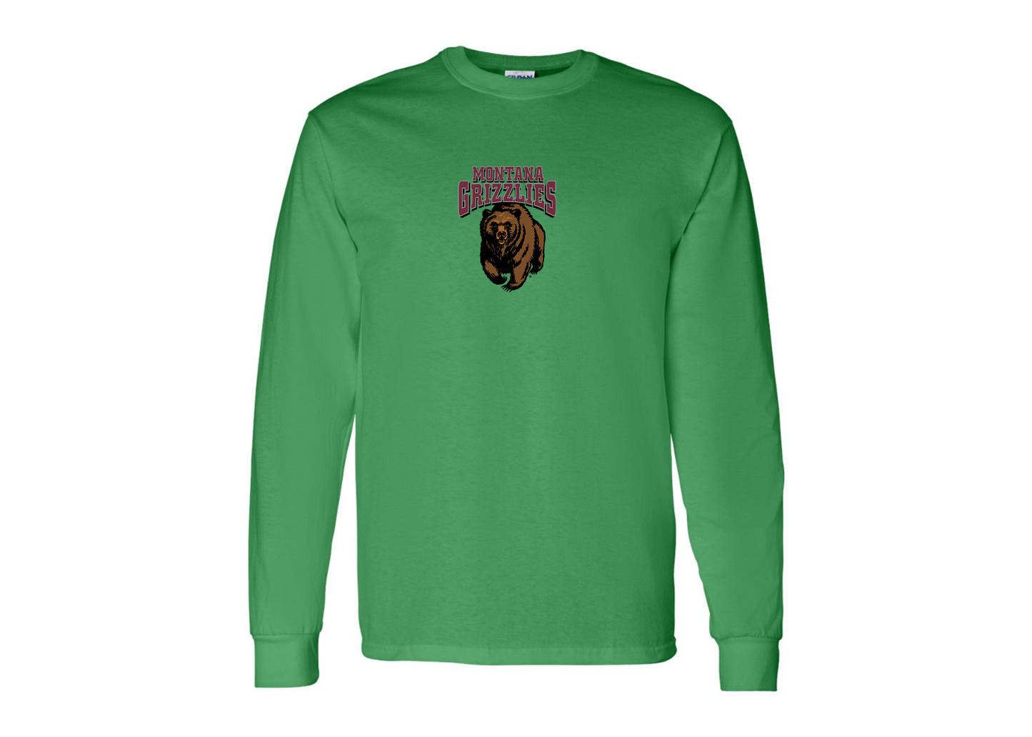 Men's Montana Grizzliesl Gildan Heavy Cotton Long Sleeve T-Shirt