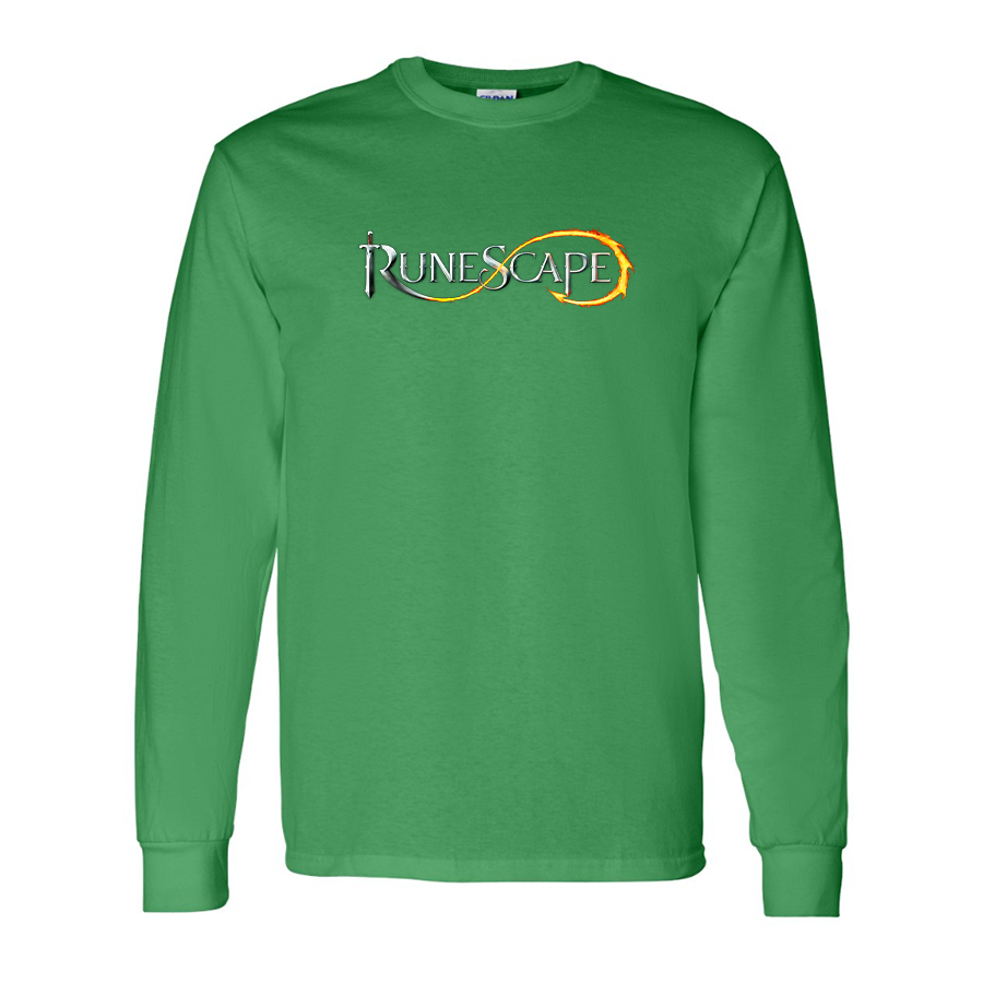 Men's Runescape Logo Gildan Heavy Cotton Long Sleeve T-Shirt