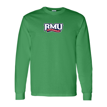 Men's Robert Morris Colonials Logo Gildan Heavy Cotton Long Sleeve T-Shirt