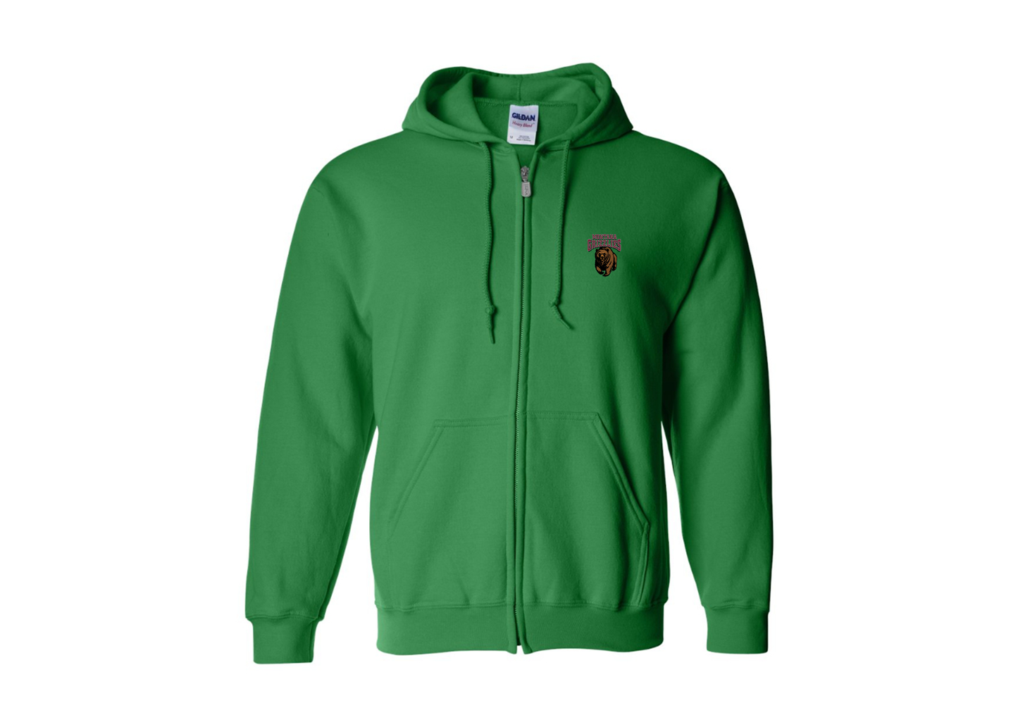 Men's Montana Grizzliesl Gildan  Heavy Blend Full Zip Hooded Sweatshirt