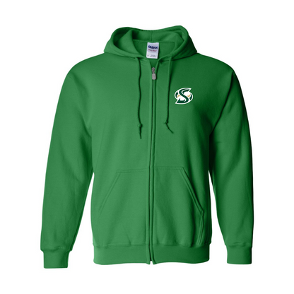 Men's Sacramento State Hornets Logo  Gildan  Heavy Blend Full Zip Hooded Sweatshirt