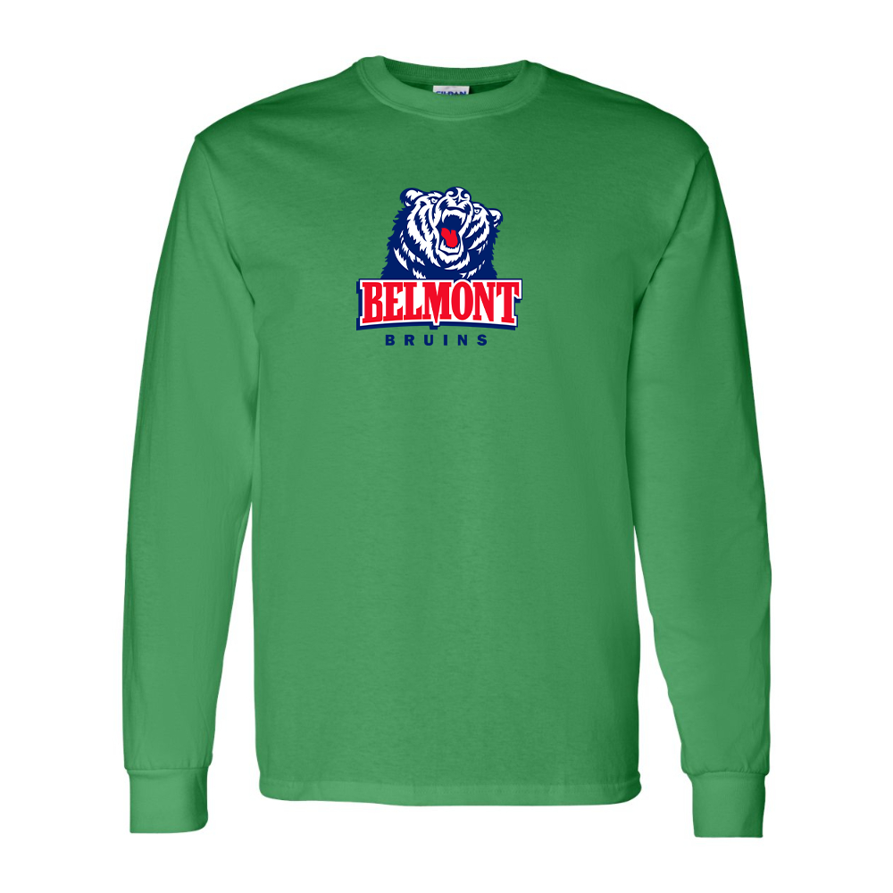Men's Belmont Bruins  Gildan Heavy Cotton Long Sleeve T-Shirt