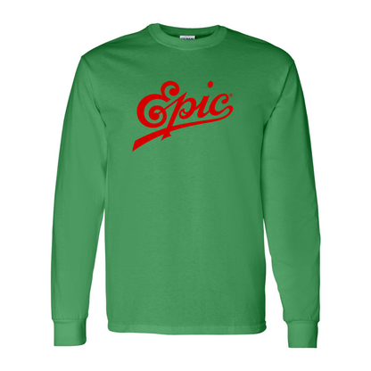 Men's Epic Records  Gildan Heavy Cotton Long Sleeve T-Shirt