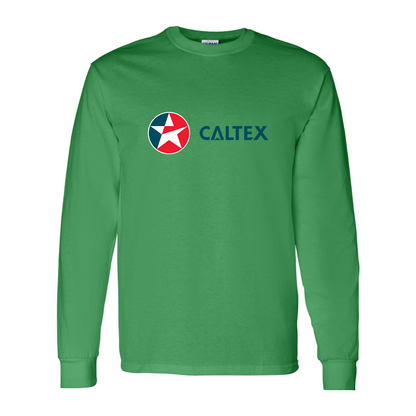 Men's  Caltex Gas Station  Gildan Heavy Cotton Long Sleeve T-Shirt