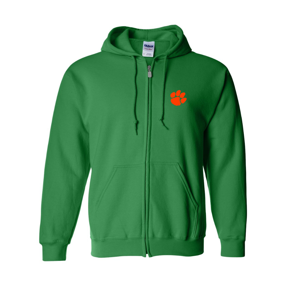 Men's  Clemson Tigers Gildan  Heavy Blend Full Zip Hooded Sweatshirt