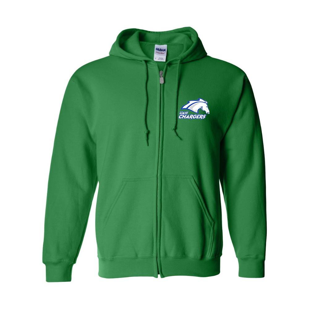 Men's Alabama Huntsville Chargers  Gildan  Heavy Blend Full Zip Hooded Sweatshirt