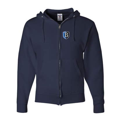 Men's   Bentley Falcons JERZEES NuBlend Full-Zip Hooded Sweatshirt