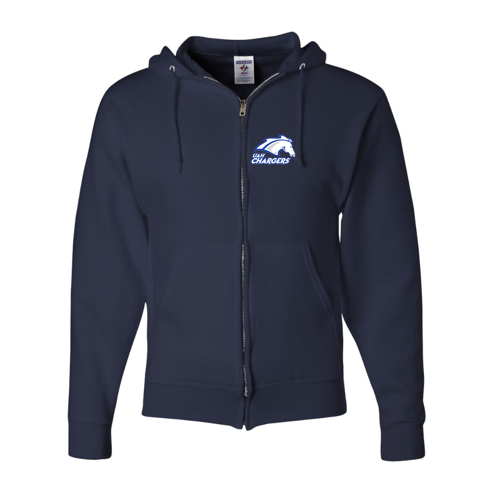 Men's Alabama Huntsville Chargers JERZEES NuBlend Full-Zip Hooded Sweatshirt