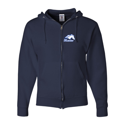 Men's Alabama Huntsville Chargers JERZEES NuBlend Full-Zip Hooded Sweatshirt