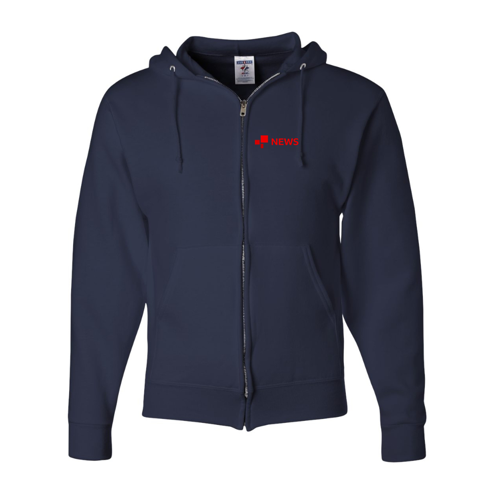 Men's  BBC News  JERZEES NuBlend Full-Zip Hooded Sweatshirt