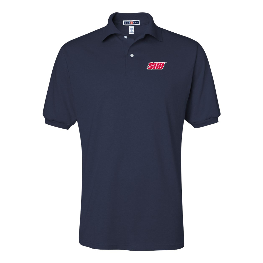 Men's Sacred Heart Pioneers Logo JERZEES  SpotShield polo