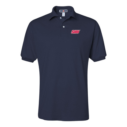 Men's Sacred Heart Pioneers Logo JERZEES  SpotShield polo