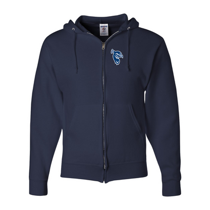 Men's Saint Peters Peacocks Logo JERZEES NuBlend Full-Zip Hooded Sweatshirt
