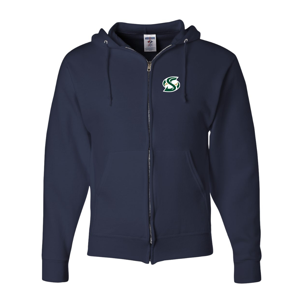 Men's Sacramento State Hornets Logo  JERZEES NuBlend Full-Zip Hooded Sweatshirt