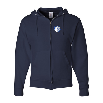 Men's Saint Louis Billikens Logo JERZEES NuBlend Full-Zip Hooded Sweatshirt