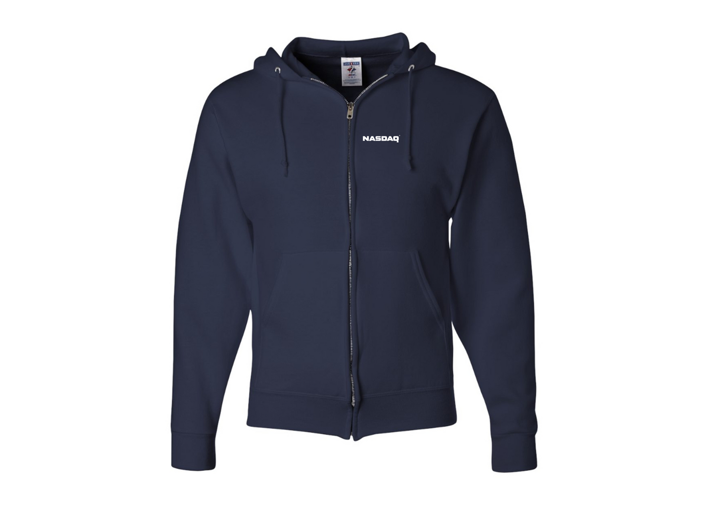 Men's Nasdaq Logo JERZEES NuBlend Full-Zip Hooded Sweatshirt