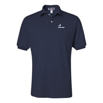 Men's Samford Bulldogs Logo JERZEES  SpotShield polo