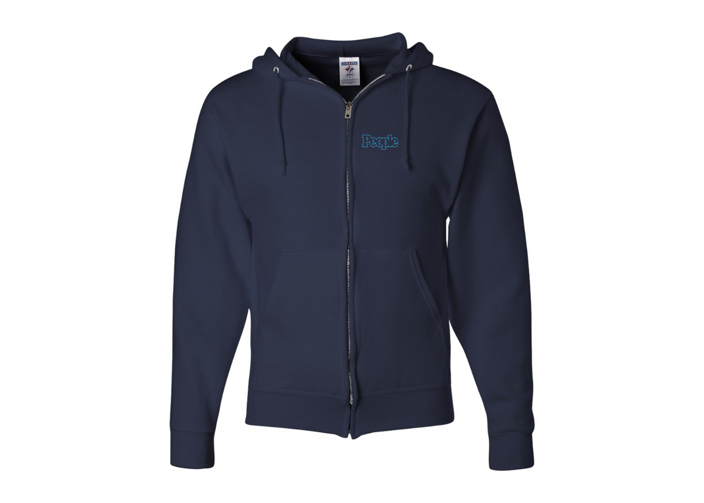 Men's People Magazine Logo JERZEES NuBlend Full-Zip Hooded Sweatshirt
