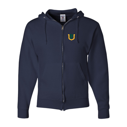 Men's San Francisco Dons Logo JERZEES NuBlend Full-Zip Hooded Sweatshirt