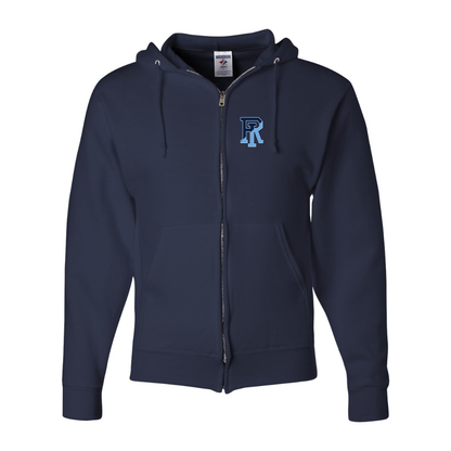 Men's Rhode Island Rams Logo JERZEES NuBlend Full-Zip Hooded Sweatshirt