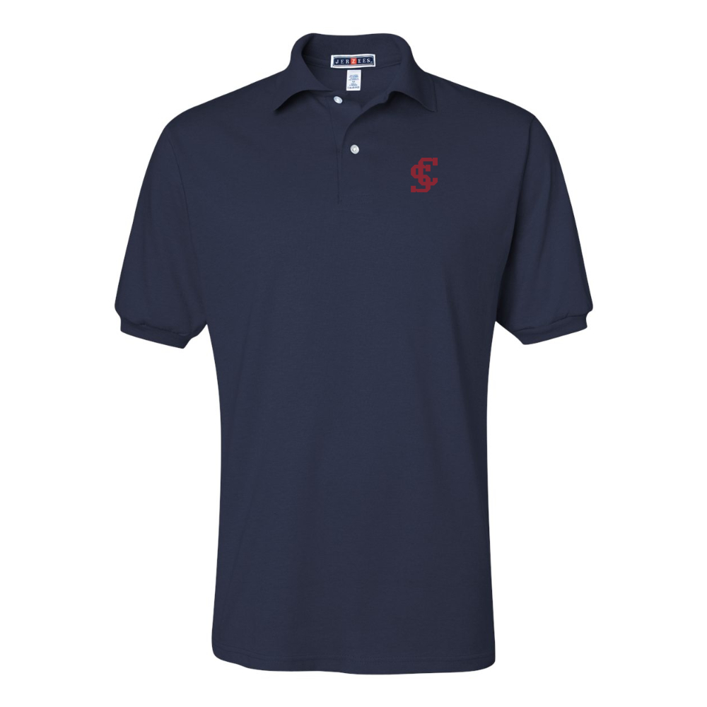 Men's Santa Clara Broncos Logo JERZEES  SpotShield polo