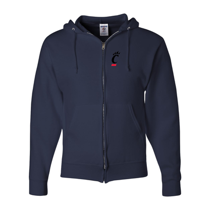 Men's Cincinnati Bearcats JERZEES NuBlend Full-Zip Hooded Sweatshirt
