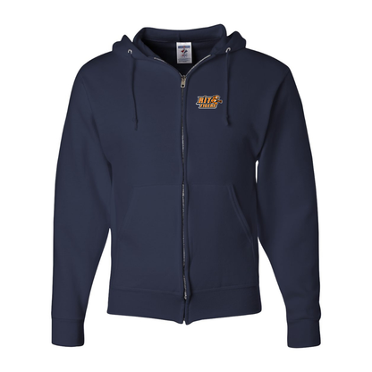 Men's RIT Tigers Logo JERZEES NuBlend Full-Zip Hooded Sweatshirt