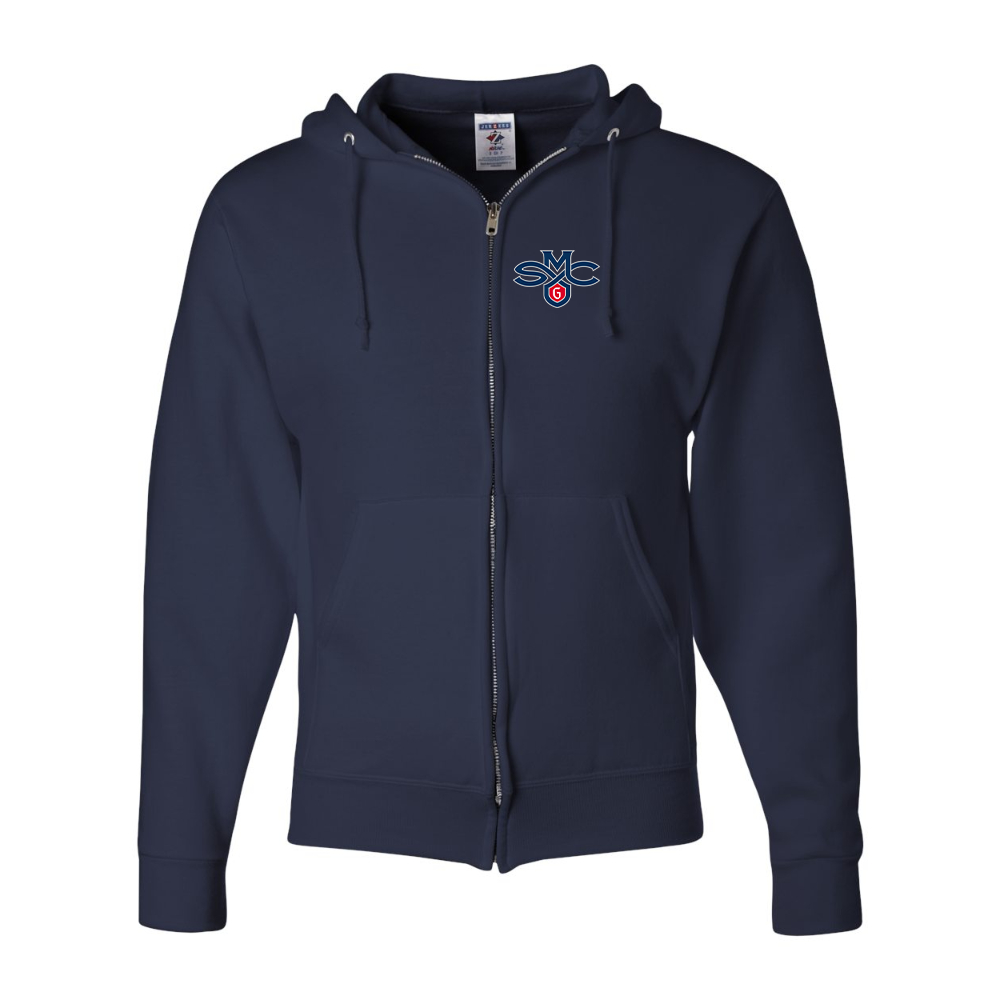 Men's Saint Marys Gaels Logo JERZEES NuBlend Full-Zip Hooded Sweatshirt