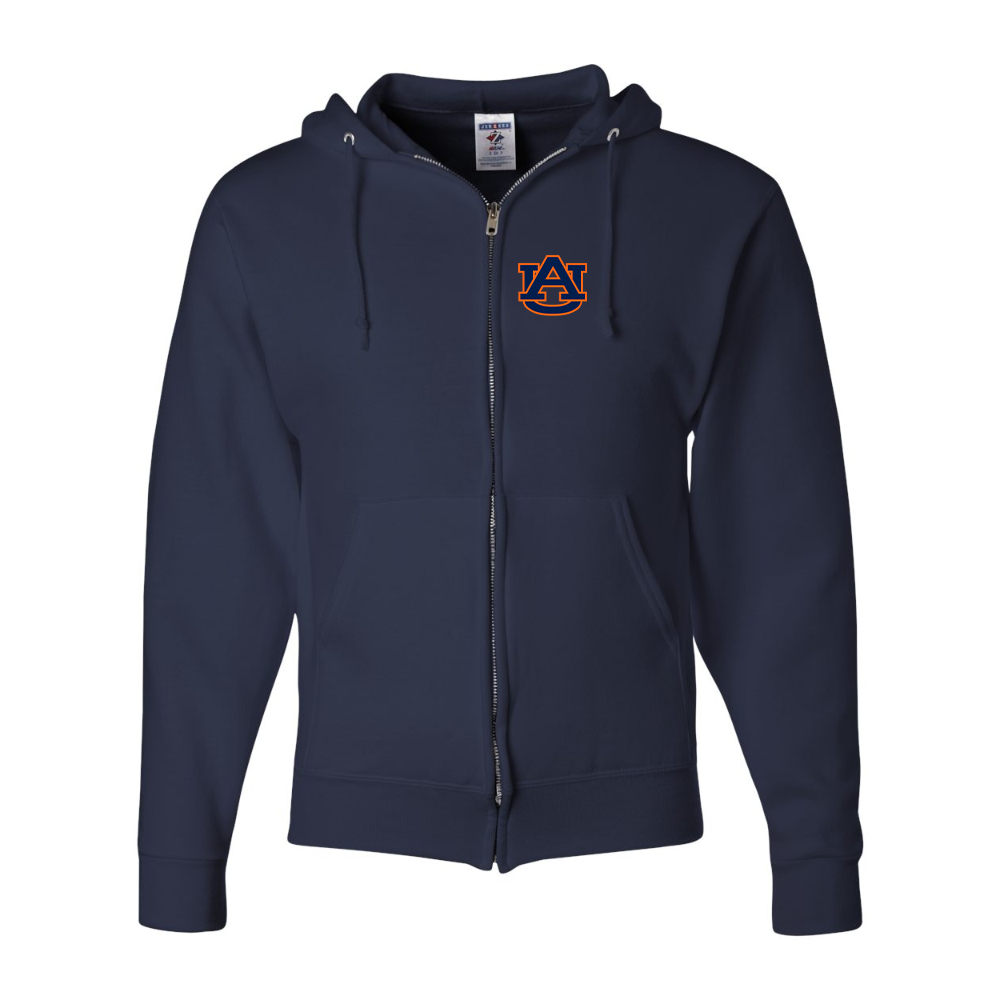 Men's  Auburn Tigers  JERZEES NuBlend Full-Zip Hooded Sweatshirt