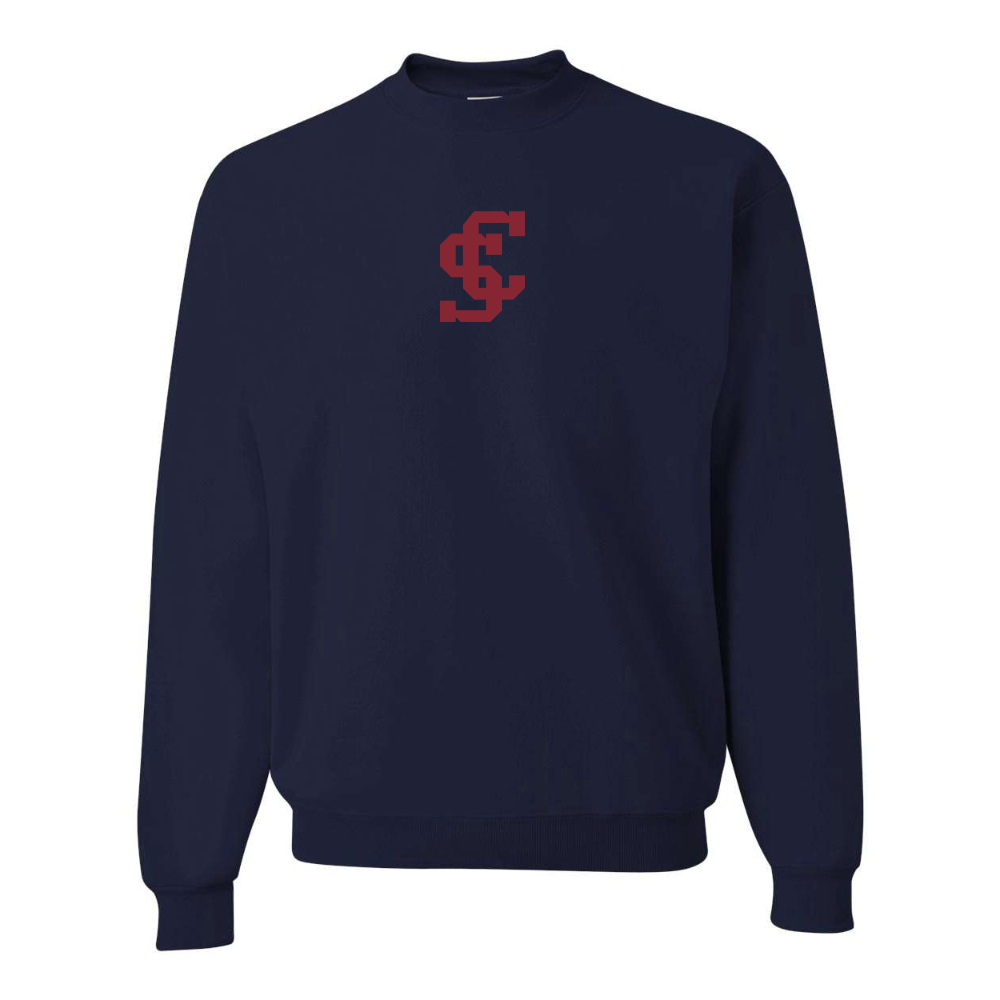 Men's Santa Clara Broncos Logo  JERZEES NuBlend Crewneck Sweatshirt