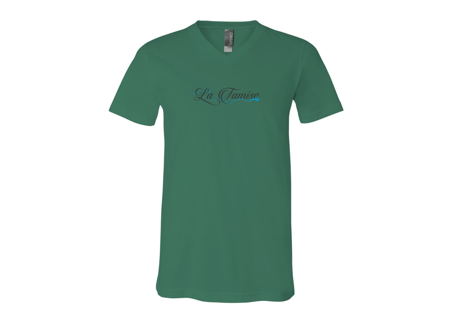 La Tamise Logo BELLA  CANVAS - Jersey V-Neck T-Shirt