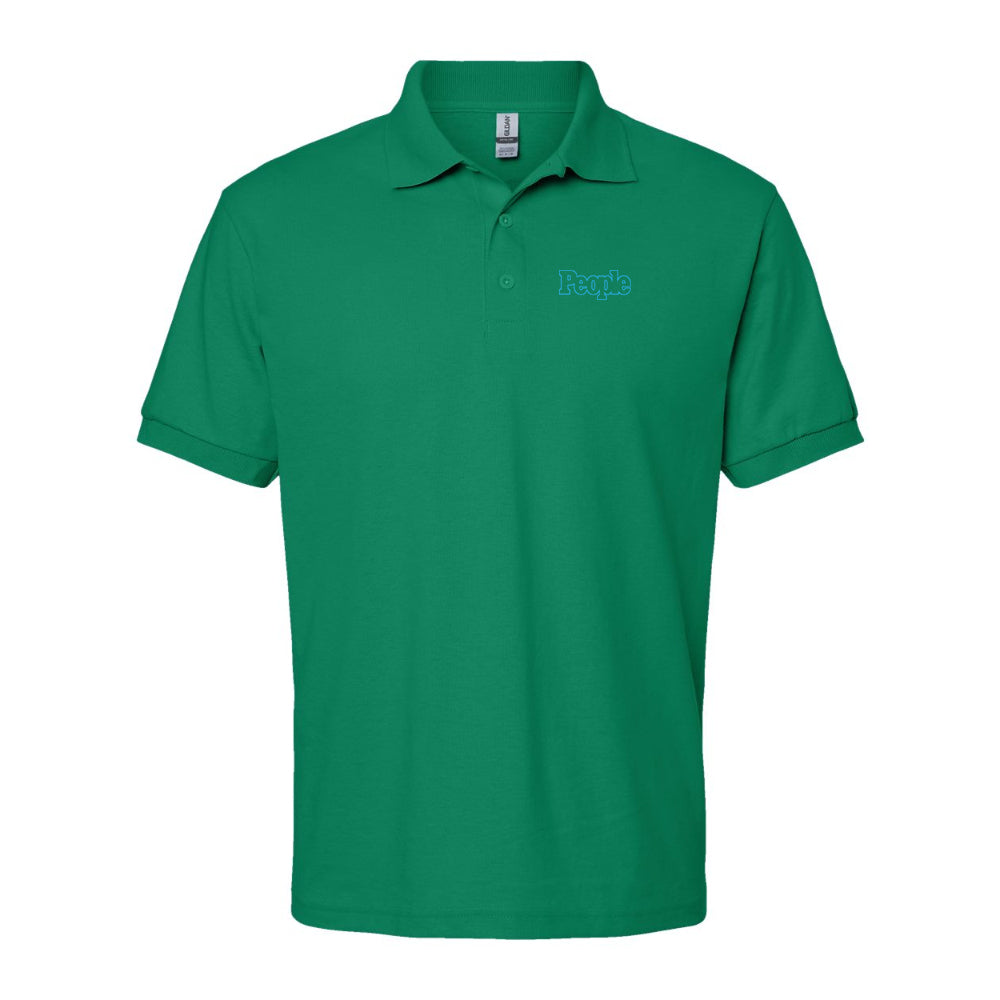 Men's People Magazine Logo Gildan Dry Blend Jersey Polo
