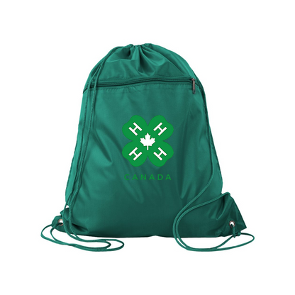 4H Canada Logo Q-Tees - Polyester Cinchpack