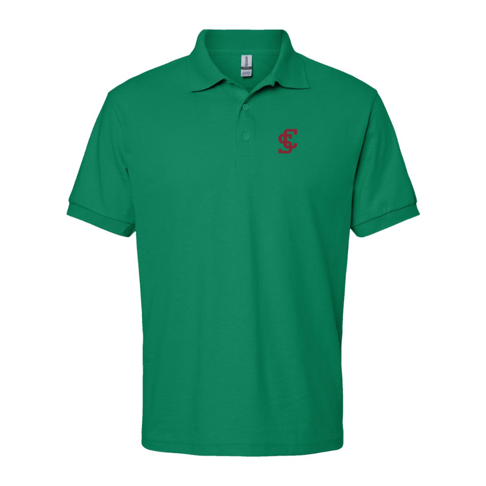 Men's Santa Clara Broncos Logo Gildan Dry Blend Jersey Polo